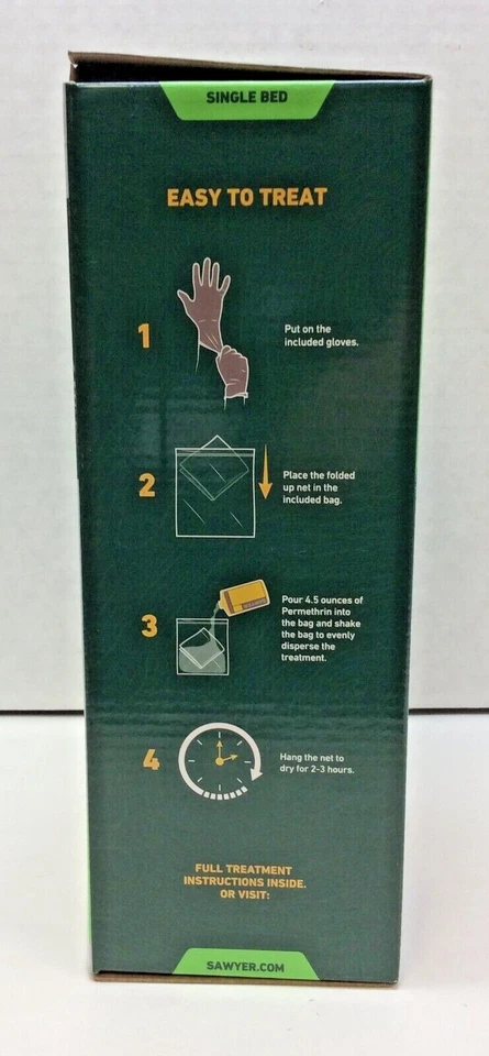 Mosquitera Sawyer con kit de tratamiento, malla fina, color oscuro, envío gratuito Foto 3 de 4