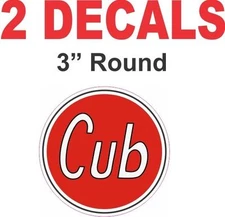 2 Round Farmall International Harvester IH Cub Decals