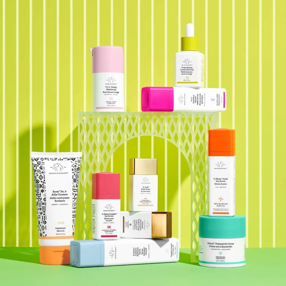 Drunk Elephant Skincare Essentials Trunk 10 pc set LIMITED EDITION 2024