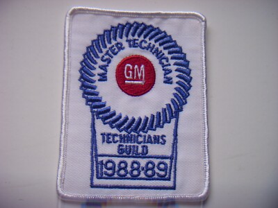 1988-89 GENERAL MOTORS GM TECHNICIAN GUILD EMBROIDERED PATCH FREE DOMESTIC SHIPG
