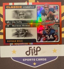 2022 Classics H2 Classic Combos RED SP CC-8 Jim Kelly Thurman Thomas /50 BILLS