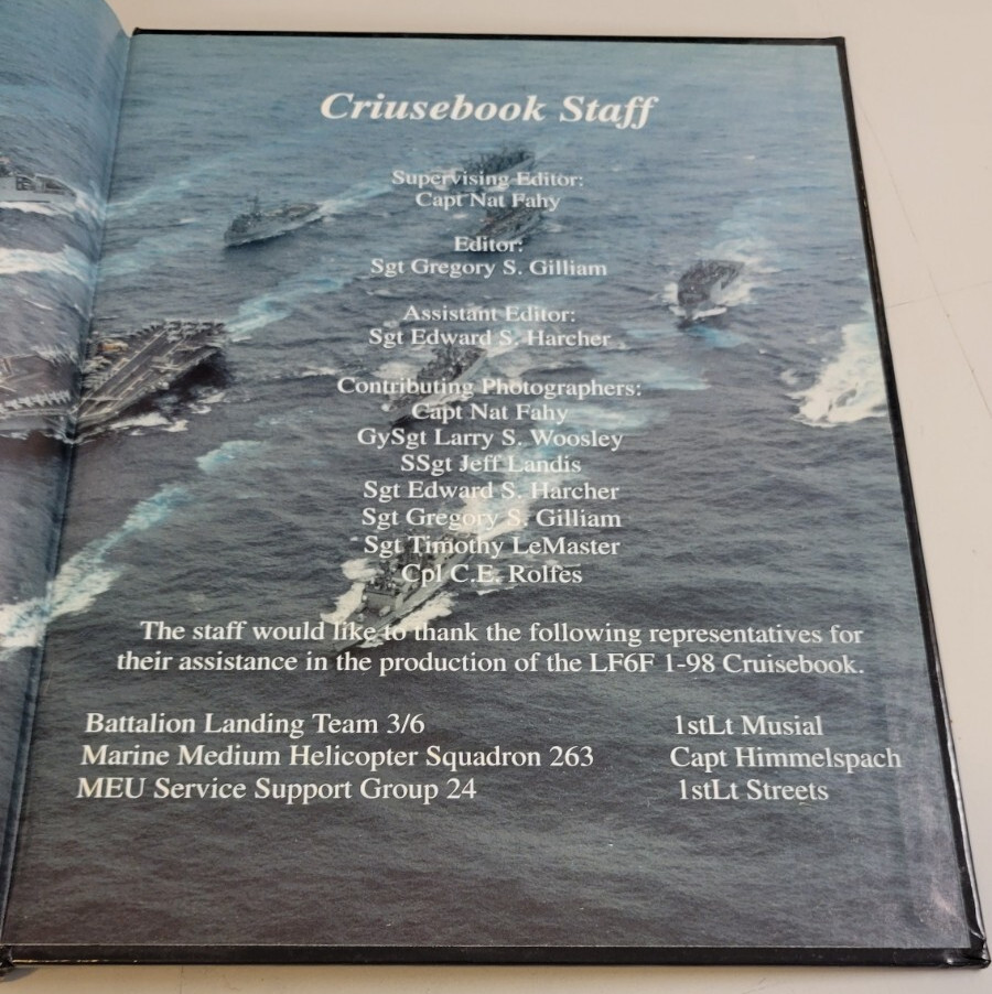 24th MARINE EXPEDITIONARY UNIT Landing Force 6th Fleet '98 Deployment CRUISEBOOK