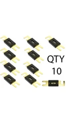 50 Amp Gold Plated ANL Inline  Fuse For ANL  Fuse holder (10 PACK) 10 FUSES 