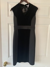 BCBGeneration Womens Little Black Velvet Lace Cocktail Party Dress Size 6