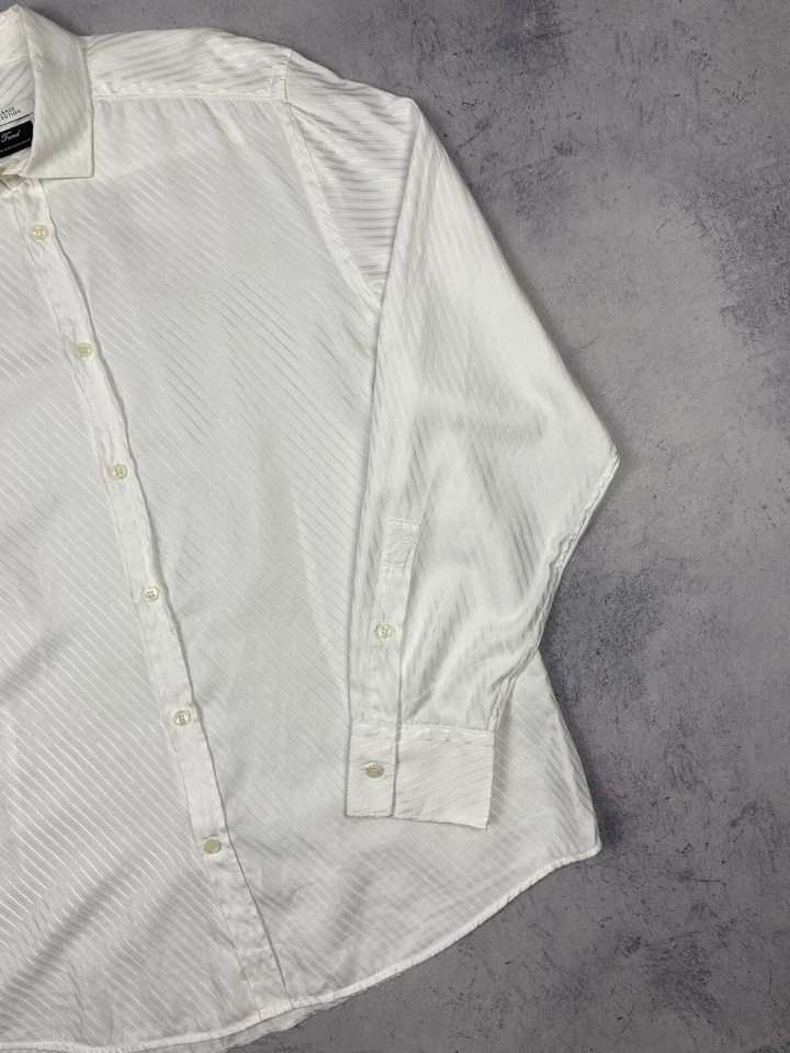 Versace Collection Trend Camicia Uomo a Righe con Bottoni Maniche Lunghe Tagl... - Immagine 2 di 4