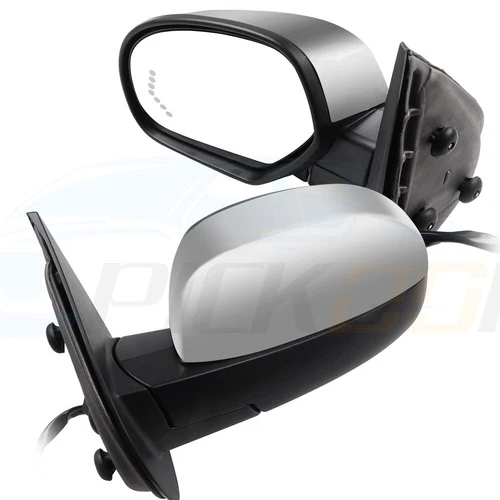 For 07-13 Chevy Silverado Mirrors Power Heated Memory Arrow Signal Chrome Pair