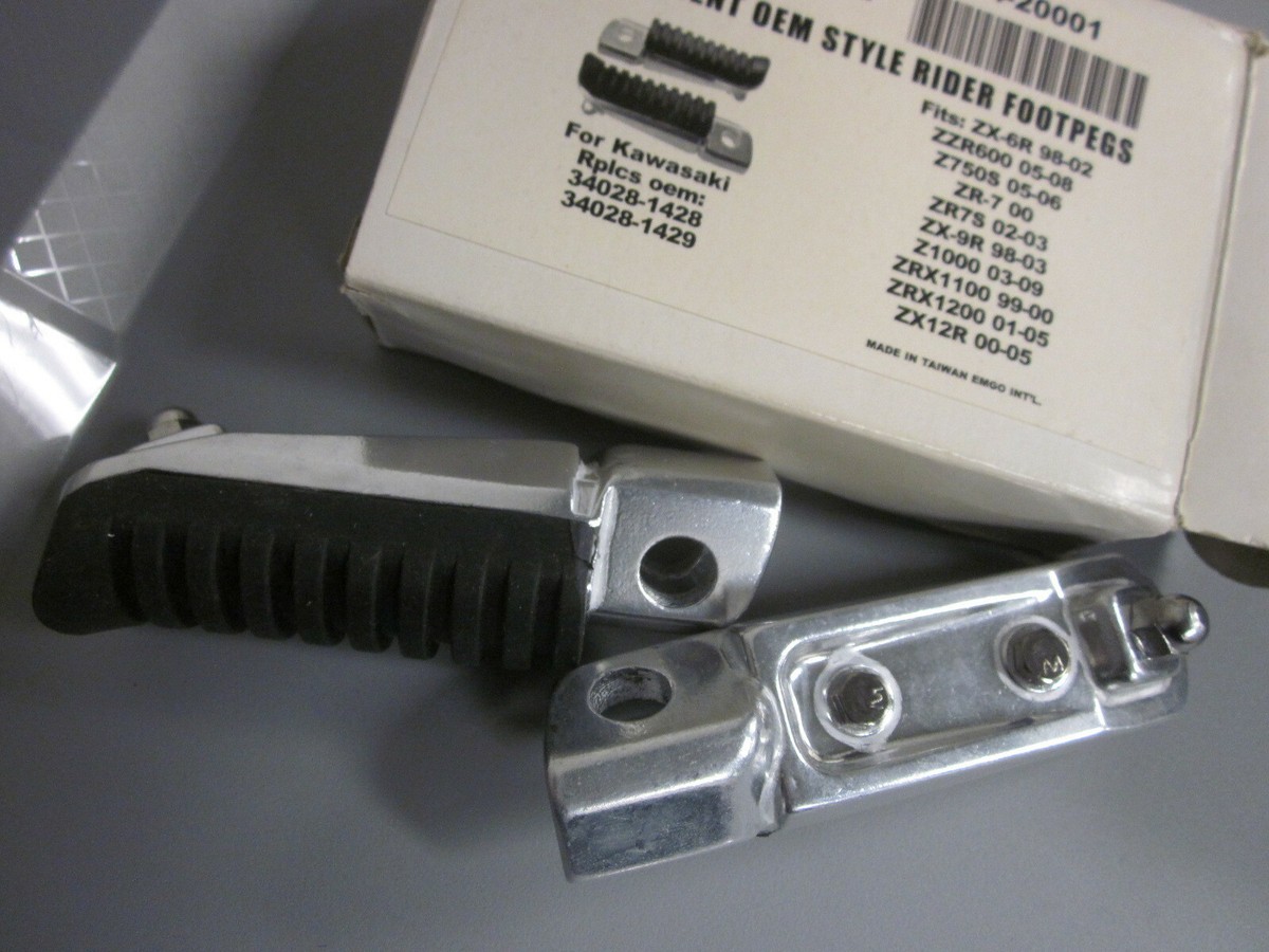 NOS Emgo Replacement Foot Pegs Kawasaki Ninja 250 ZX-6R ZX