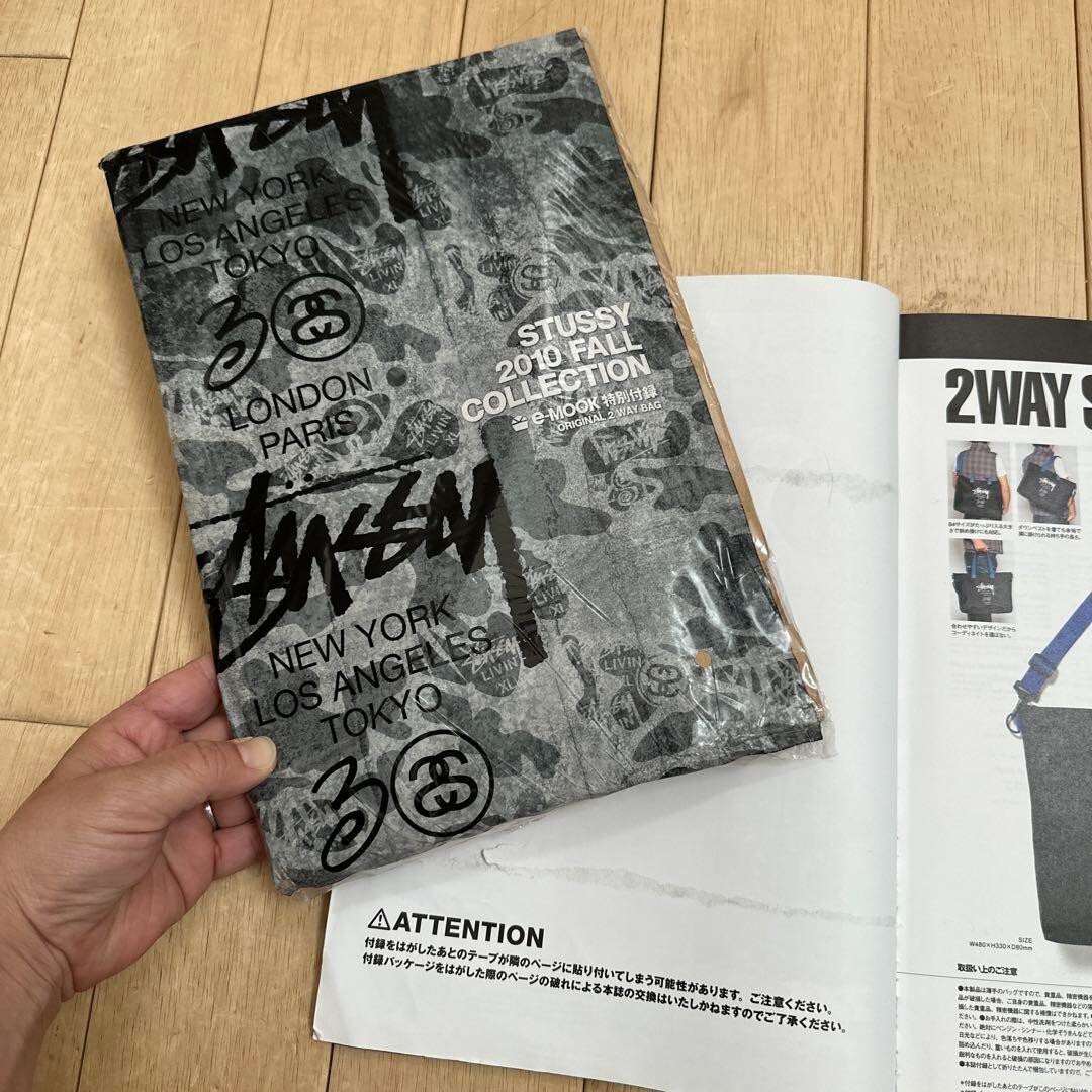 STUSSY 2Way Shoulder Tote Bag color Black 30th Anniversary STUSSY 2Way Shoulder Tote Bag color Black 30th Anniversary