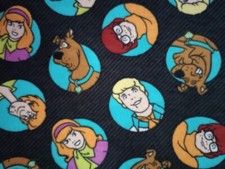 scooby-doo fun fabric flannel 10 x 9 inch new