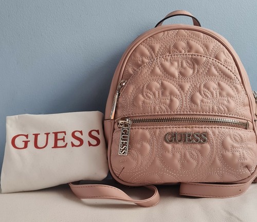 pink guess mini backpack
