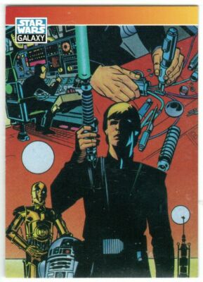 TCS 913  STAR WARS 1994 TOPPS GALAXY SERIES 2 P2 LUKE W/LIGHTSABER PROMO