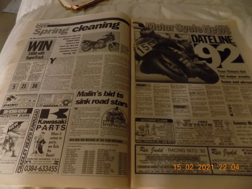 Motor Cycle News/25,12,1991/Triumph Trident v Kawasaki Zephyr/FJ-1200/ - Image 4 of 4