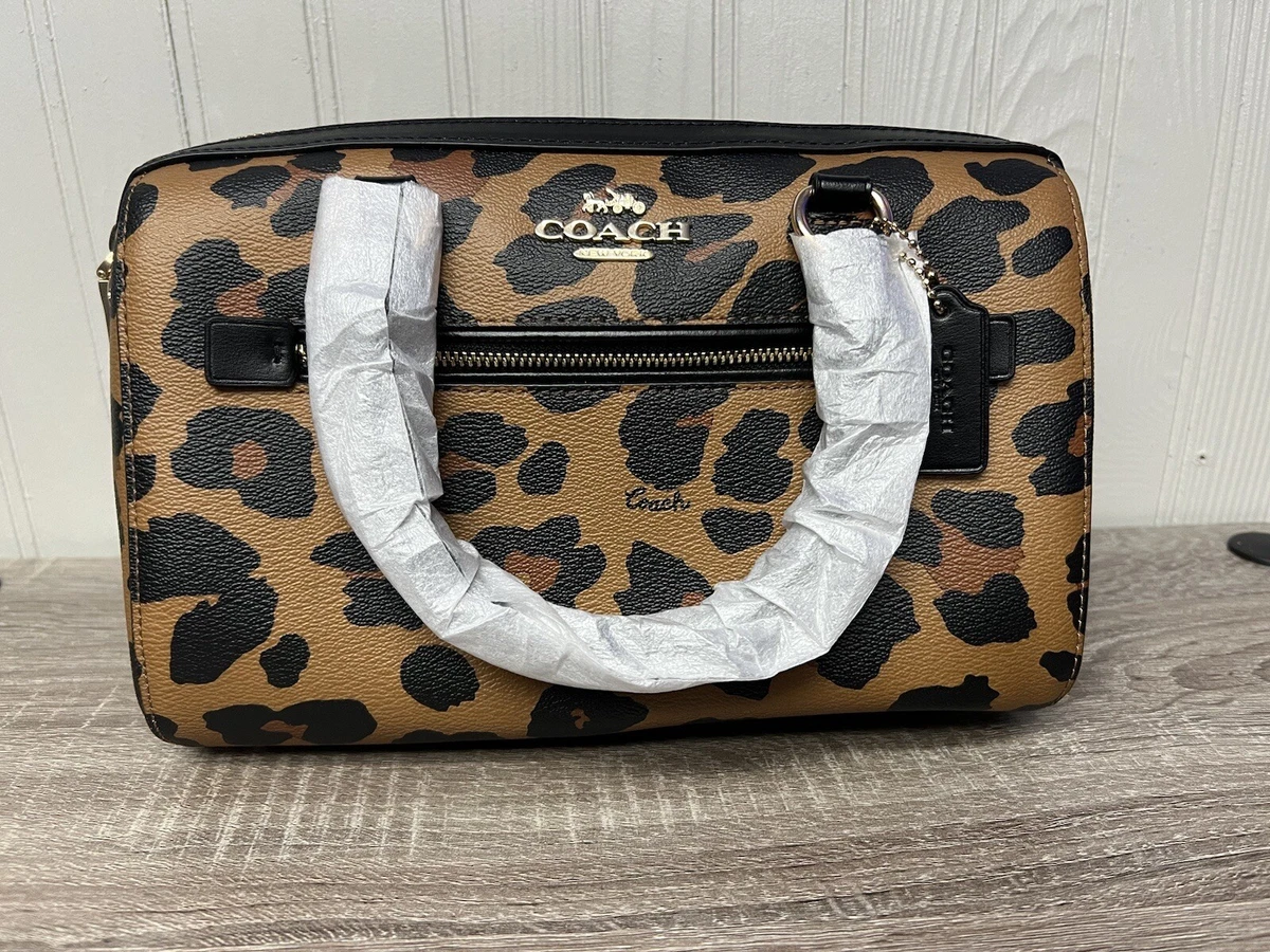 coach leopard print satchel