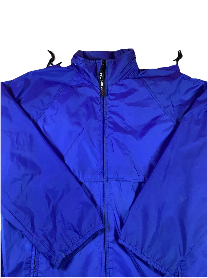 Guess Windbreaker Jacket Small Hooded Drawstring Full Zip LightWeight - Image 2 of 4