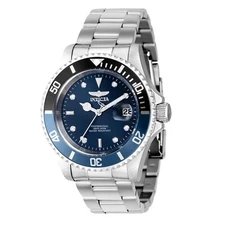 Invicta Men's 43545 Pro Diver Quartz Multifunction Blue Dial S Steel Watch