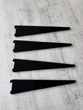 Spur Twin Slot Shelving Brackets Black 370mm Heavy Duty  X4