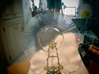 Vintage Macbeth Evans Pink American Sweetheart Depression Glass Plate 12"