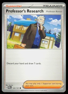 Professor's Research [Professor Rowan] 124/131 Prismatic Evolutions Pokemon NM