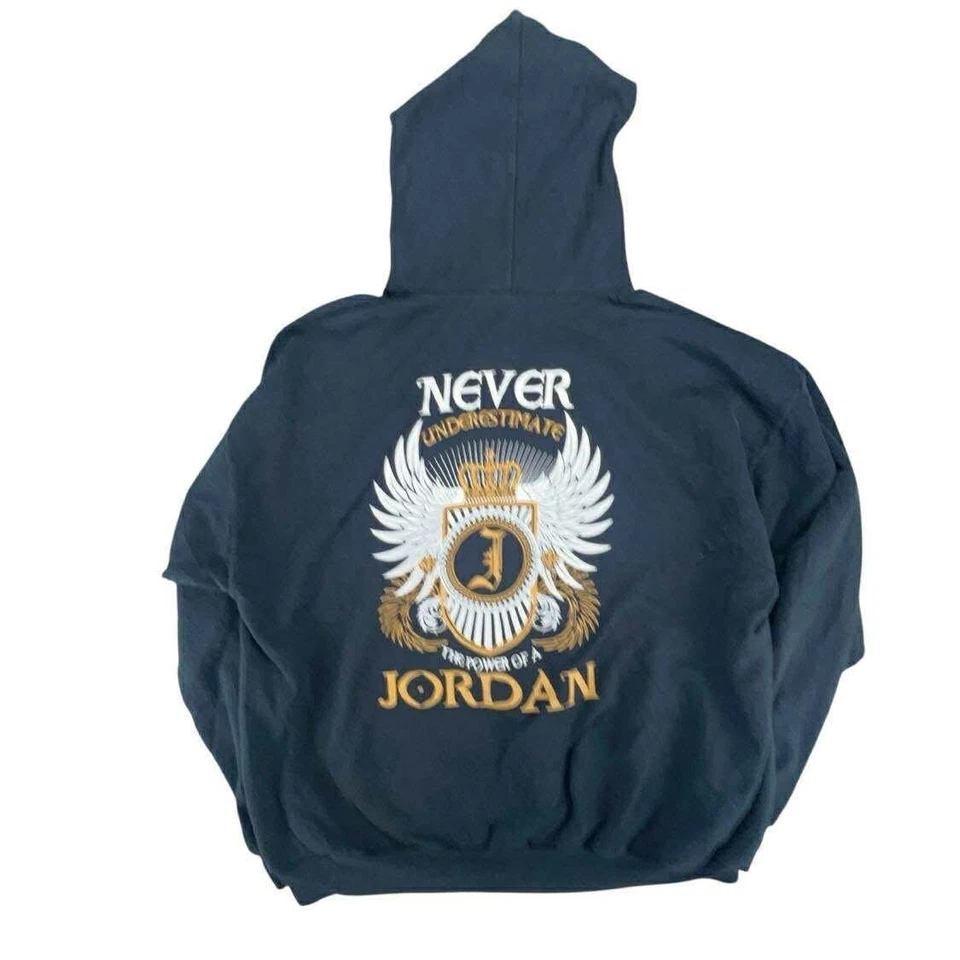 Sudadera con capucha negra Comfort Blend Never Underestimate Jordan 2XL Foto 2 de 4