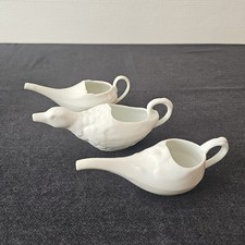 Canards De Malade Tasse Biberon Porcelaine Blanche Ancienne 1900s