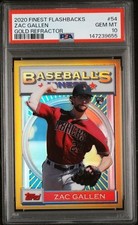 ZAC GALLEN 2020 Topps Finest Flashbacks Rookie GOLD Refractor /50 PSA 10 GEM *ke