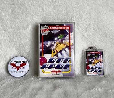 Commodore 64 / 128 CBM C64 Warhawk by Firebird - works, FREE badge + keyring