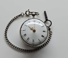Spindeluhr Taschenuhr Silber Verge Dustin Guernsey Pocket Watch -2-5