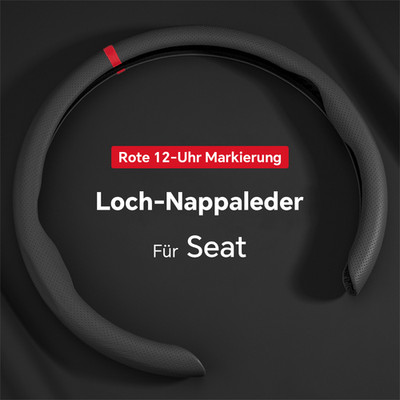 38CM Lenkradhülle Lenkradbezug Echtleder Lenkrad Bezug passend Seat Leon Arona