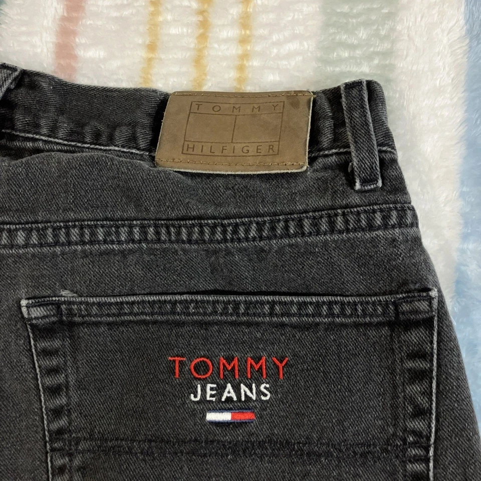 Pantalones Cortos de Jean Tommy Hilfiger De Colección Para Hombres 35 Denim Años 90 Y2K Sueltos Patín Old School 631 Foto 2 de 4