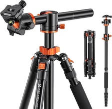 K&F Concept 67 inch DSLR Camera Tripod Horizontal Portable Tripod 22.04lbs Load