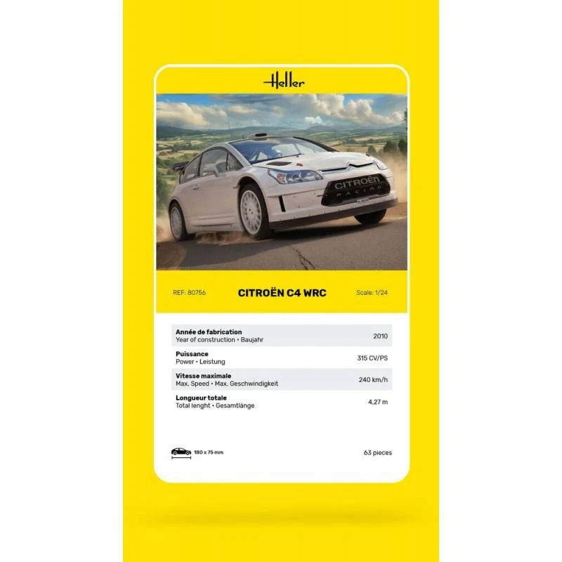 Modello Auto Citroen C4 WRC |HELLER|80756| 1:24 Modello Char Promo - Immagine 3 di 4
