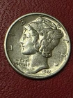 1941 D Mercury SILVER Dime  BU++ / NEAR FULL SPLIT BANDS, BUT NO CIGAR ! BEAUTY