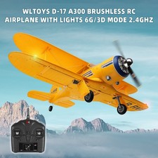 Wltoys D-17 A300 Brushless RC Airplane With Lights 6G/3D Mode 2.4Ghz Kid Toy #