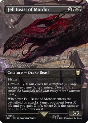MTG Fell Beast of Mordor (Borderless) [The Lord of the Rings: Tales of Middle-Ea