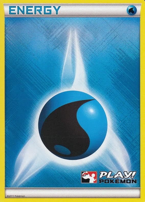 1x Water Energy - 2011 - Play! Promo - Crosshatch Holo Lightly Played Pokemon Pr