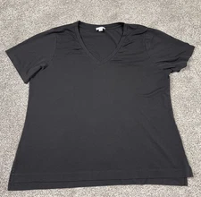 Cuyana T Shirt Womens XL Black Organic Pima Cotton Minimal Everyday Quality Boho