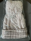 NWT Michael Kors Women’s Braid Cable Knit Cuff Hat with Pom Soft Pink One Size — photo 5