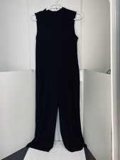 Eileen Fisher Jumpsuit Size Medium Viscose Black Jersey Sleeveless