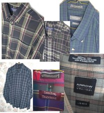 Men's Large L Long-Sleeve Button-Down Shirt VanHeusen, Roundtree & Yorke, Arrow