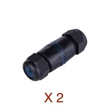 2 Pack Vericom CAT6 Inline Shielded  RJ45 Outdoor Waterproof Ethernet  Coupler