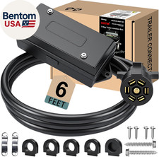 7 Pin Trailer Wiring Harness Kit 6 Feet 7 Gang Waterproof Junction Box With Hea