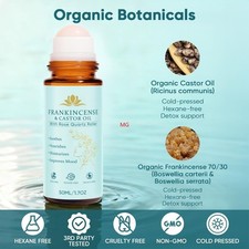 Frankincense Castor Oil 50ml Rose Quartz Roller Firm Skin Care