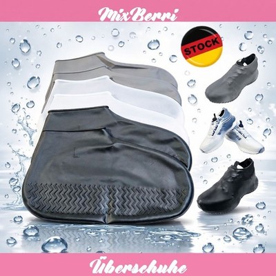 Schuhüberzieher Silikon Wasserfeste Überschuhe Regenschutz + Fersenkissen  