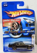 2005 Hot Wheels Faster Than Ever #18 First Editions '69 Pontiac GTO Black Car