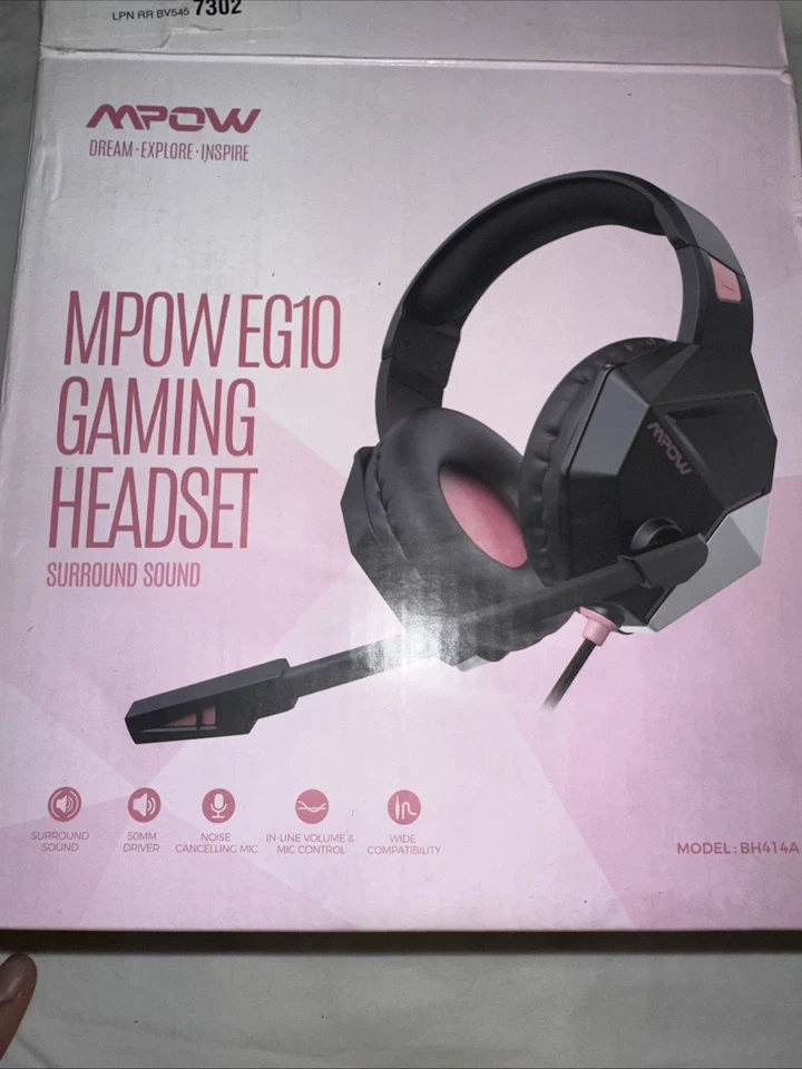 EG10 Gaming Headset for PS4, PC, Xbox One , Wired Gaming Headphones with 3D New - Image 2 of 4
