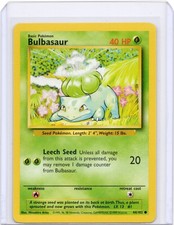 Pokémon TCG Bulbasaur Base Set 44/102 Regular 1999-2000 Wizards Base Set...