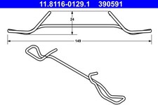 ATE 2x Feder Bremssattel 11.8116-0129.1/2x für OPEL CORSA CC S83 ASTRA T92 J89 1