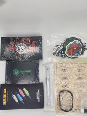 Dragonhawk S4 Wireless Tattoo Pen Kit, Tattoo Power Supply & Black Tattoo Ink