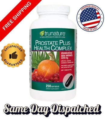 Trunature PROSTATE PLUS HEALTH COMPLEX 250 Softgels Saw Palmetto with Zinc