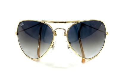 Ray Ban Sunglasses Aviator Fold  3479 Gold/Gradient Blue 001/32 Non Polarized